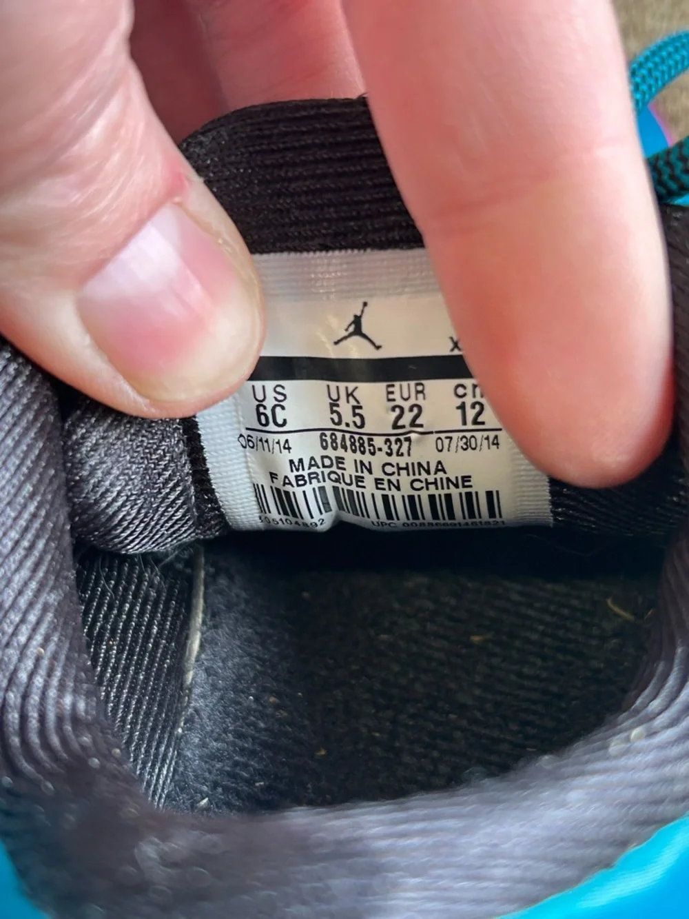 Nike‎ Air Jordan Size 6C CP3 VIII 8 Teal Pink Black Toddler Baby Shoes